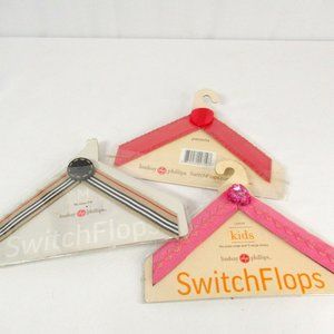 Lindsay Phillips Switchflops Straps Lot Of 3  Adult 5 6 - 7 8 - Large Kids Pink